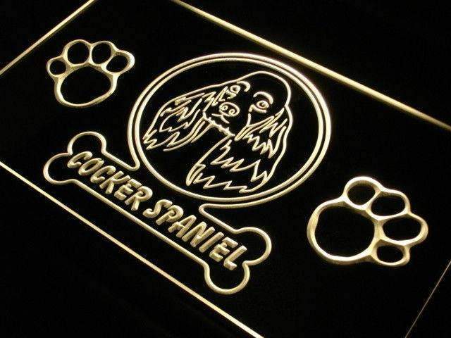 Cocker Spaniel Dog LED Light Sign - Way Up Gifts