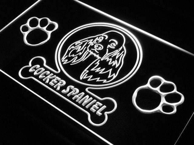 Cocker Spaniel Dog LED Light Sign - LED Gift Works