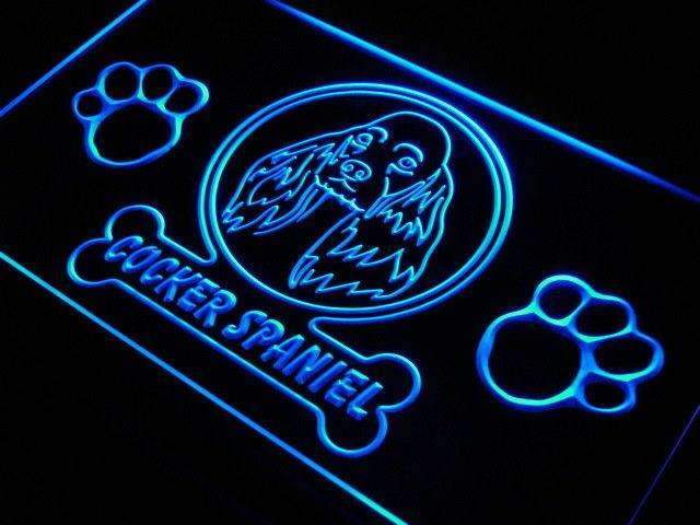 Cocker Spaniel Dog LED Light Sign - LED Gift Works