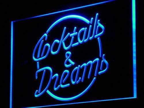 Cocktails and Dreams II LED Light Sign - LED Gift Works