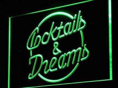 Cocktails and Dreams II LED Light Sign - LED Gift Works