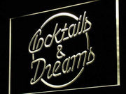 Cocktails and Dreams II LED Light Sign - LED Gift Works