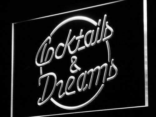 Cocktails and Dreams II LED Light Sign - LED Gift Works