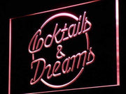 Cocktails and Dreams II LED Light Sign - LED Gift Works