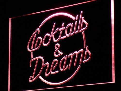 Cocktails and Dreams II LED Light Sign - LED Gift Works