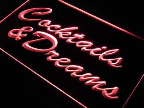 Cocktails and Dreams III LED Light Sign - LED Gift Works