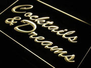Cocktails and Dreams III LED Light Sign - LED Gift Works