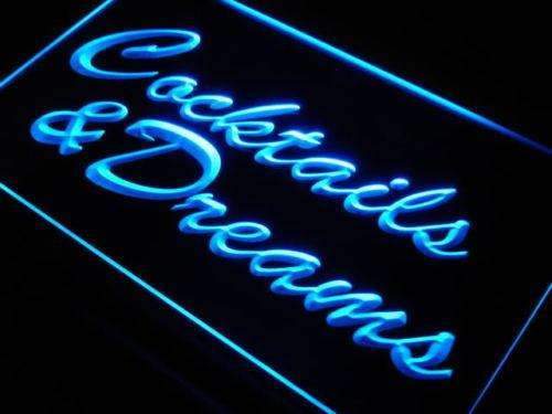 Cocktails and Dreams III LED Light Sign - LED Gift Works