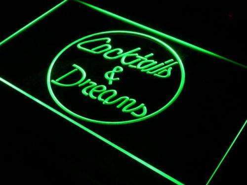 Cocktails and Dreams LED Light Sign - LED Gift Works