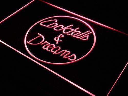 Cocktails and Dreams LED Light Sign - LED Gift Works