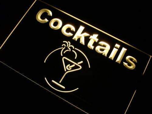Cocktails II LED Light Sign - LED Gift Works