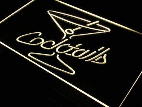 Cocktails LED Light Sign - LED Gift Works