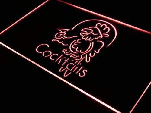 Cocktails Parrot II LED Light Sign - LED Gift Works