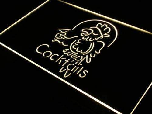 Cocktails Parrot II LED Light Sign - LED Gift Works