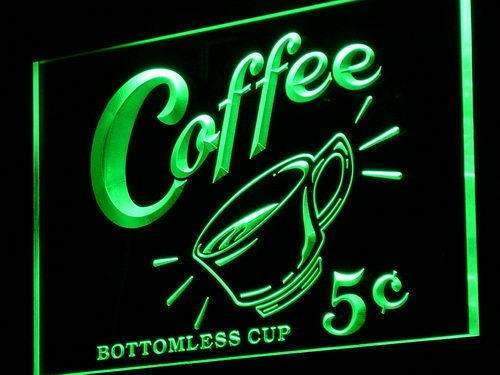 Coffee 5 Cents Vintage LED Light Sign - LED Gift Works