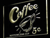 Coffee 5 Cents Vintage LED Light Sign - Way Up Gifts