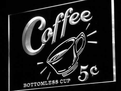Coffee 5 Cents Vintage LED Light Sign - LED Gift Works