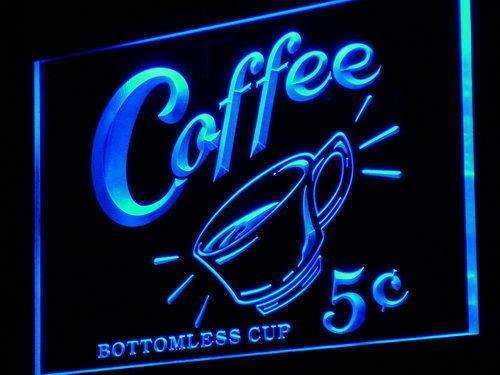 Coffee 5 Cents Vintage LED Light Sign - LED Gift Works