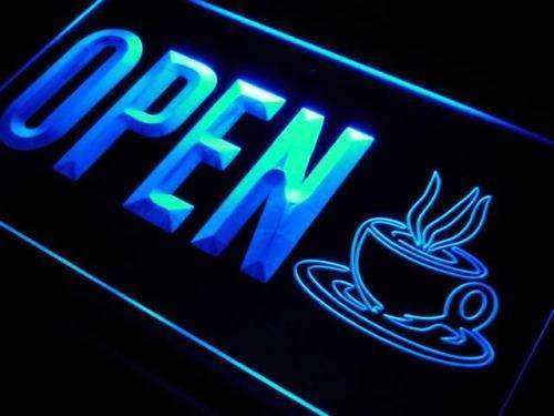 Coffee Cafe Open LED Light Sign - LED Gift Works