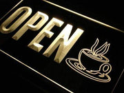 Coffee Cafe Open LED Light Sign - LED Gift Works