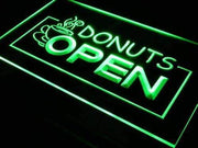Coffee Donuts Open LED Light Sign - LED Gift Works
