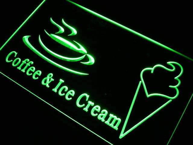 Coffee Ice Cream LED Light Sign - LED Gift Works