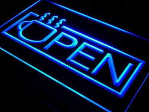 Coffee Open LED Light Sign - LED Gift Works