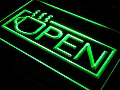 Coffee Open LED Light Sign - LED Gift Works
