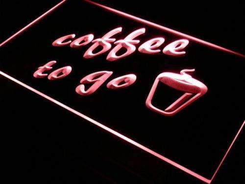 Coffee to Go LED Light Sign - LED Gift Works