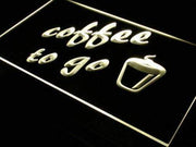 Coffee to Go LED Light Sign - LED Gift Works