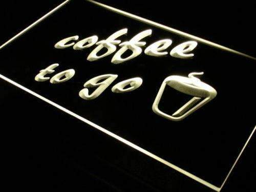Coffee to Go LED Light Sign - LED Gift Works