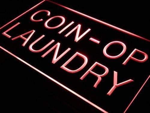Coin Operated Laundry Laundromat LED Light Sign - Way Up Gifts