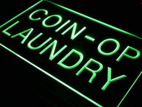 Coin Operated Laundry Laundromat LED Light Sign - Way Up Gifts