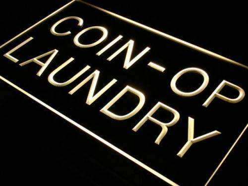 Coin Operated Laundry Laundromat LED Light Sign - Way Up Gifts