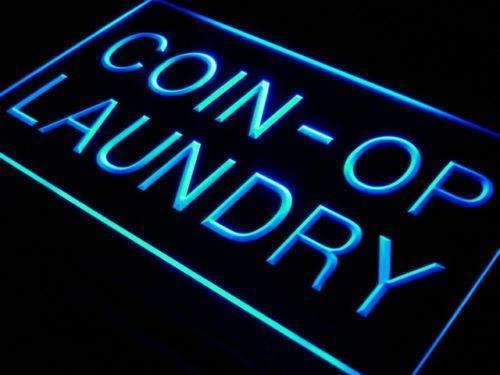 Coin Operated Laundry Laundromat LED Light Sign - Way Up Gifts