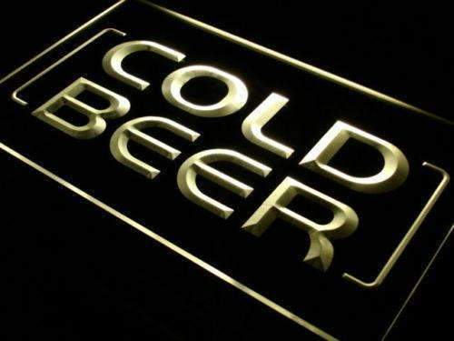Cold Beer Store Bar LED Light Sign - LED Gift Works