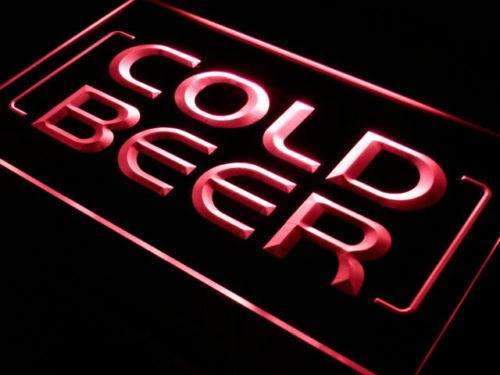 Cold Beer Store Bar LED Light Sign - LED Gift Works