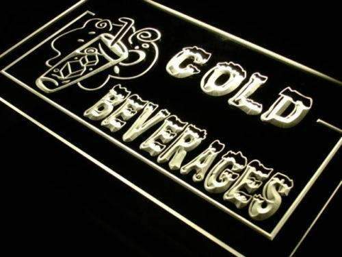Cold Beverages LED Light Sign - LED Gift Works