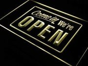 Come In We're Open LED Light Sign - LED Gift Works