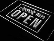 Come In We're Open LED Light Sign - LED Gift Works