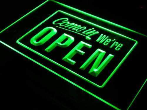 Come In We're Open LED Light Sign - LED Gift Works
