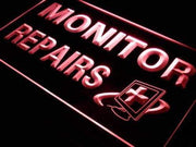 Computer Monitor Repairs LED Light Sign - LED Gift Works