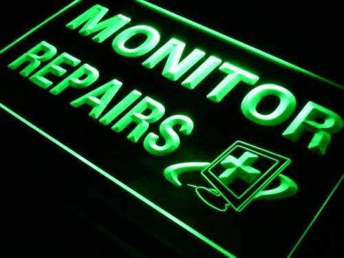 Computer Monitor Repairs LED Light Sign - LED Gift Works