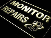 Computer Monitor Repairs LED Light Sign - LED Gift Works