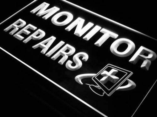 Computer Monitor Repairs LED Light Sign - LED Gift Works