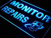 Computer Monitor Repairs LED Light Sign - LED Gift Works