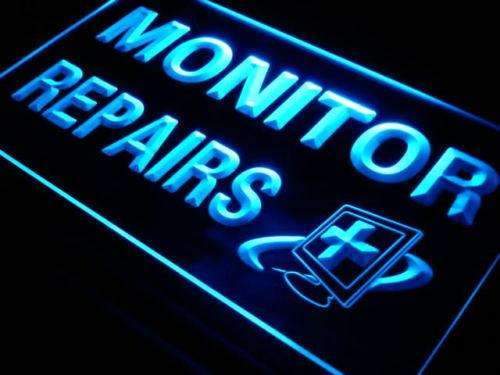 Computer Monitor Repairs LED Light Sign - LED Gift Works