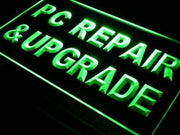 Computer PC Repair and Upgrade LED Light Sign - LED Gift Works