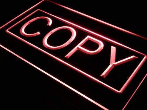 Copying Services Copy LED Light Sign - LED Gift Works
