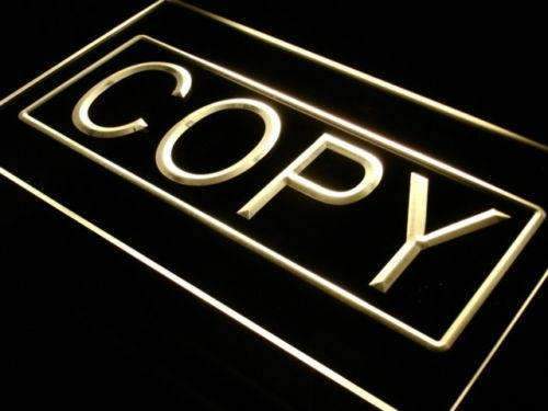Copying Services Copy LED Light Sign - LED Gift Works